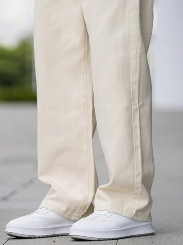 JVX Men Mid Rise Jeans ||Looses Fit Denimjeans || Baggyjeans (Njj-04) (Numeric, 32, Cream)