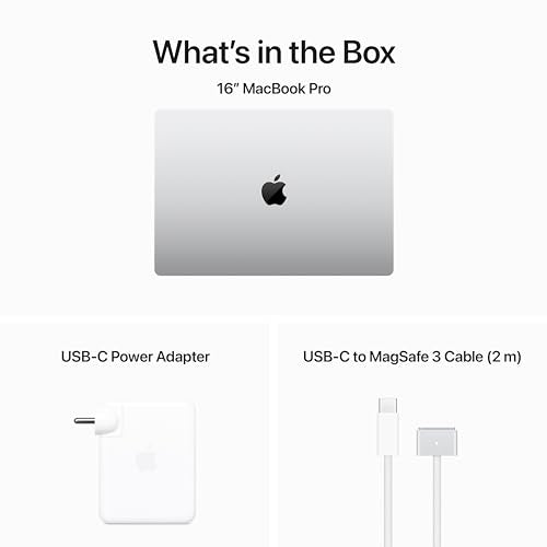 Apple 2023 MacBook Pro (16-inch, Apple M3 Max chip with 16‑core CPU and 40‑core GPU, 48GB Unified Memory, 1TB) - Silver
