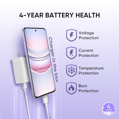 realme NARZO 80 Lite 5G (Crystal Purple, 6GB+128GB) | 6000mAh Long-Lasting Battery | MediaTek Dimensity 6300 5G | AI Assist | IP64 Rated Water & Dust Resistance | Military-Grade Durability