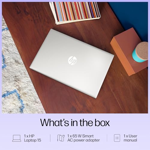 HP 15, 13th Gen Intel Core i3-1315U (12GB DDR4, 512GB SSD) FHD, Anti-Glare, Micro-Edge, 15.6''/39.6cm, Win11, M365 Basic(1yr)* Office24, Silver, 1.59kg, fd0573TU, FHD Camera w/Shutter Laptop