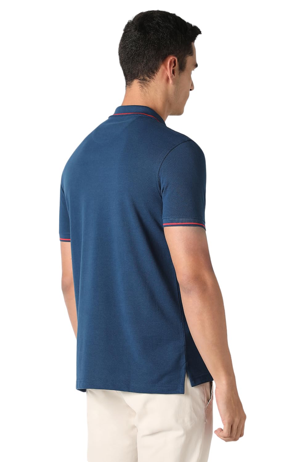 Van Heusen Men's Cotton Regular Fit Polo T-Shirt (VSKP517S011419_Nautical XL)