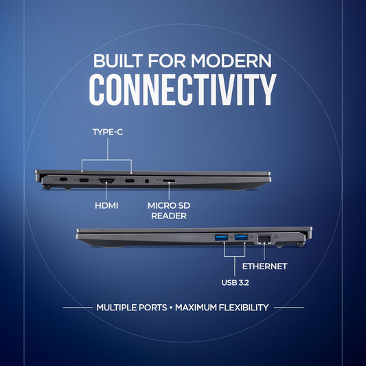 acer Aspire Go 14, Intel Core Ultra 5 125H (14th Gen),16GB DDR5 RAM/1TB SSD, WUXGA IPS, 14.0"/35.56 cm, Win 11, MS Office, Steel Gray, 1.5 kg, AG14-71M,Backlit Keyboard, AI Powered Premium Laptop