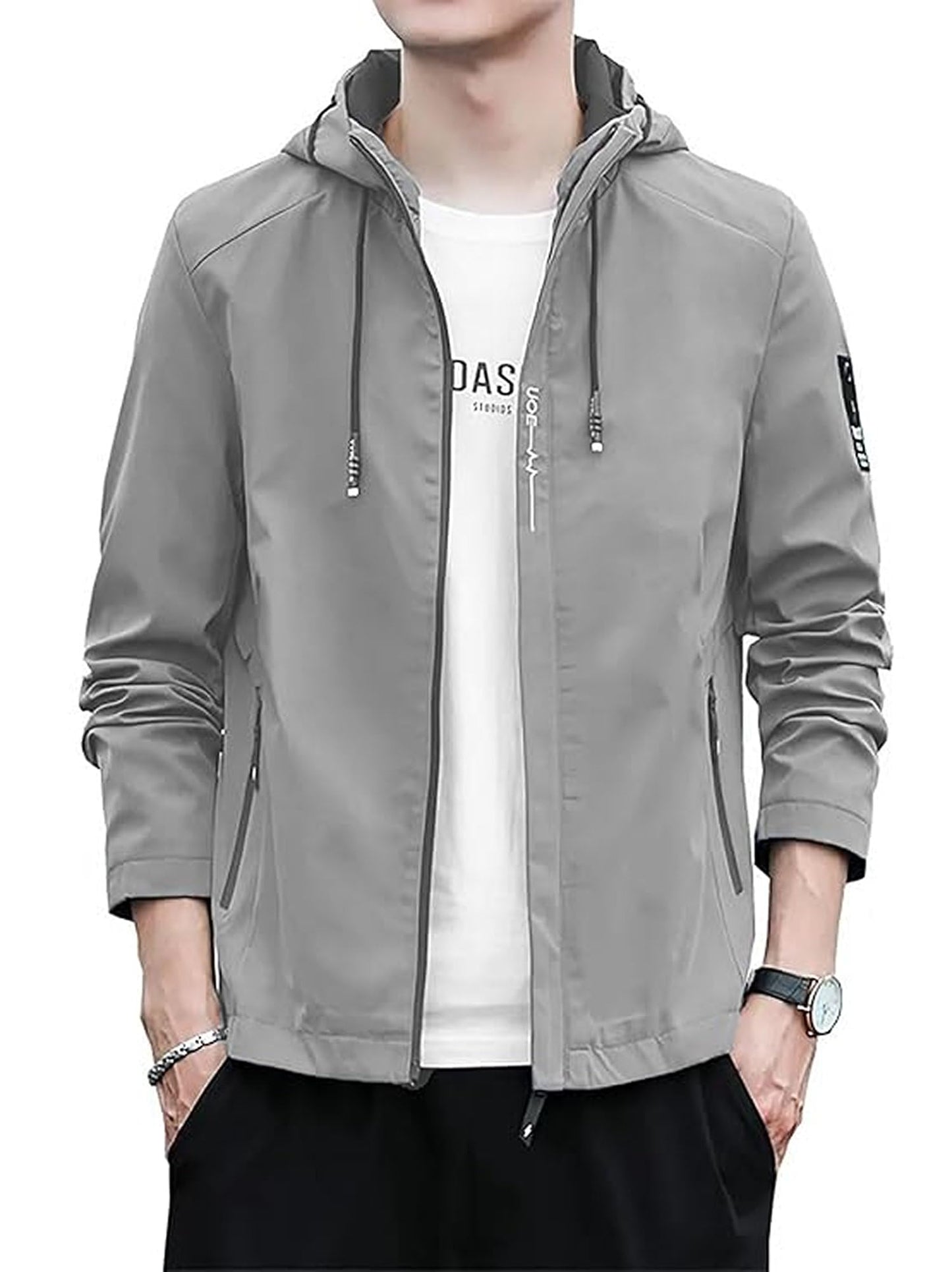 Lymio Jackets || Jacket for men || Lightweight Outwear Jacket (J-9-Grey-L)
