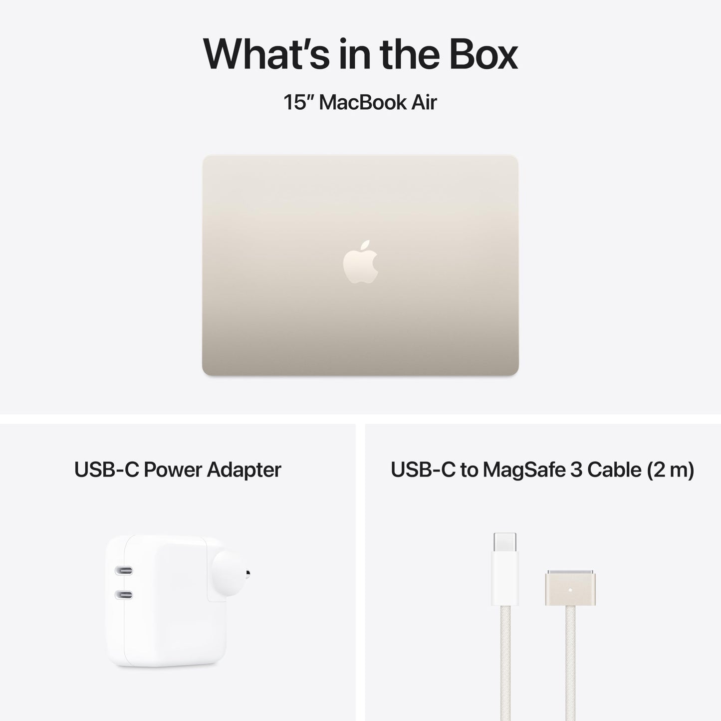 Apple 2025 MacBook Air (15-inch, Apple M4 chip with 10-core CPU and 10-core GPU, 16GB Unified Memory, 256GB) - Starlight