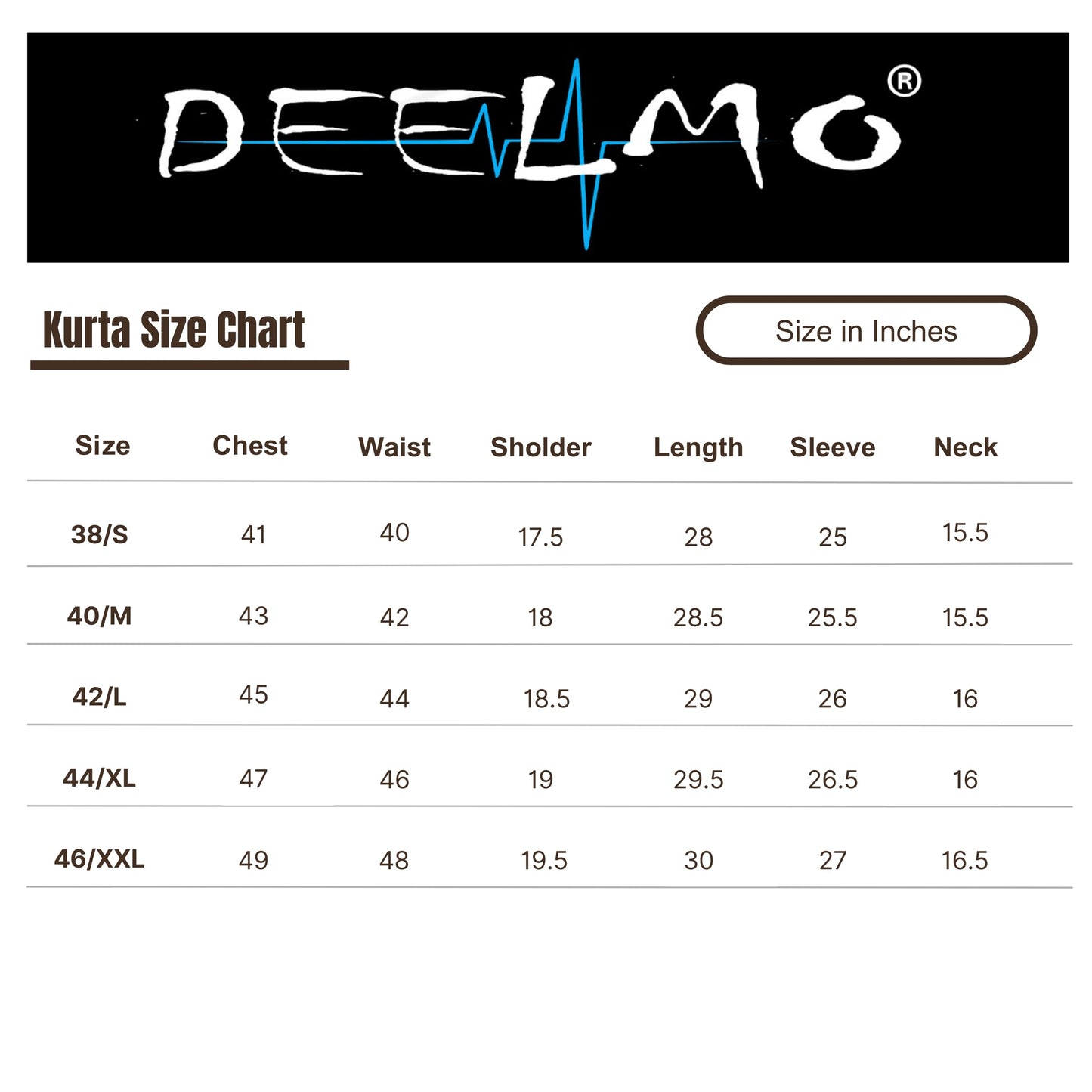 DEELMO Men's Cotton Blend Mandarin Collar Regular Fit Full Sleeve Casual Short Kurta, White, L