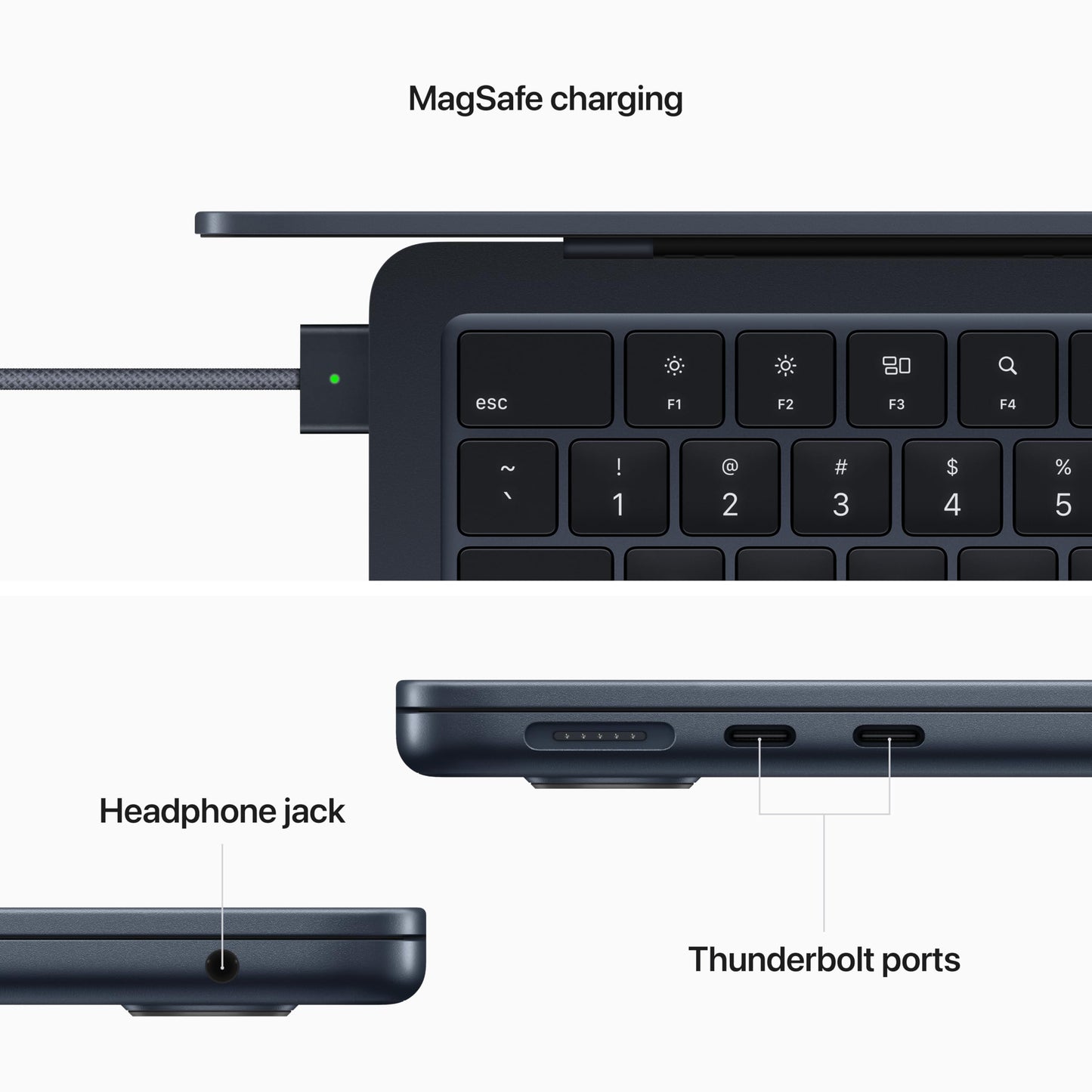 2022 Apple MacBook Air Laptop with M2 chip: 13.6-inch Liquid Retina Display, 16GB RAM, 256GB SSD Storage, Backlit Keyboard, 1080p FaceTime HD Camera. Works with iPhone and iPad; Midnight