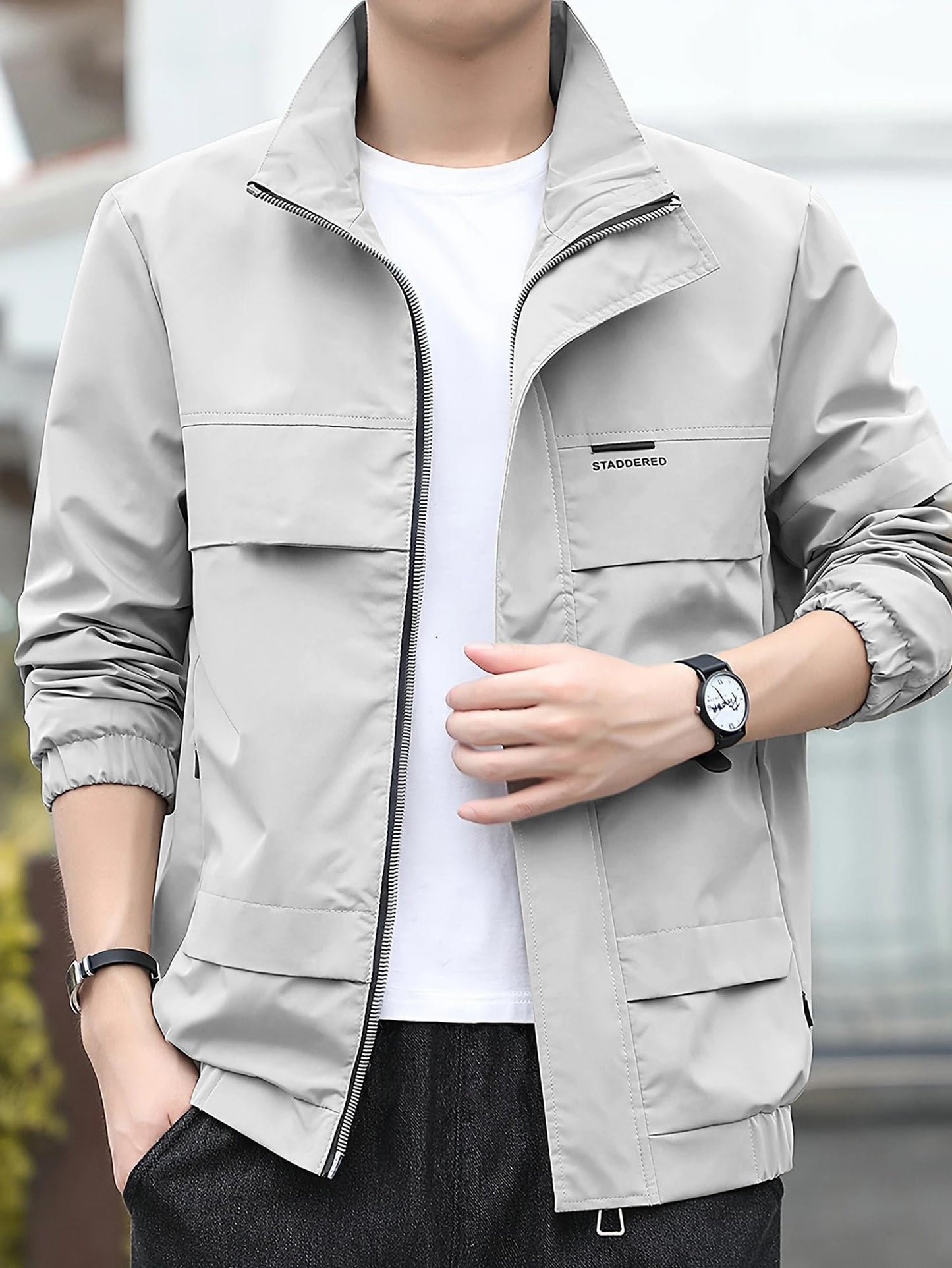 Lymio Jackets || Jacket for men || Lightweight Outwear Jacket (J-11-Grey-XL)