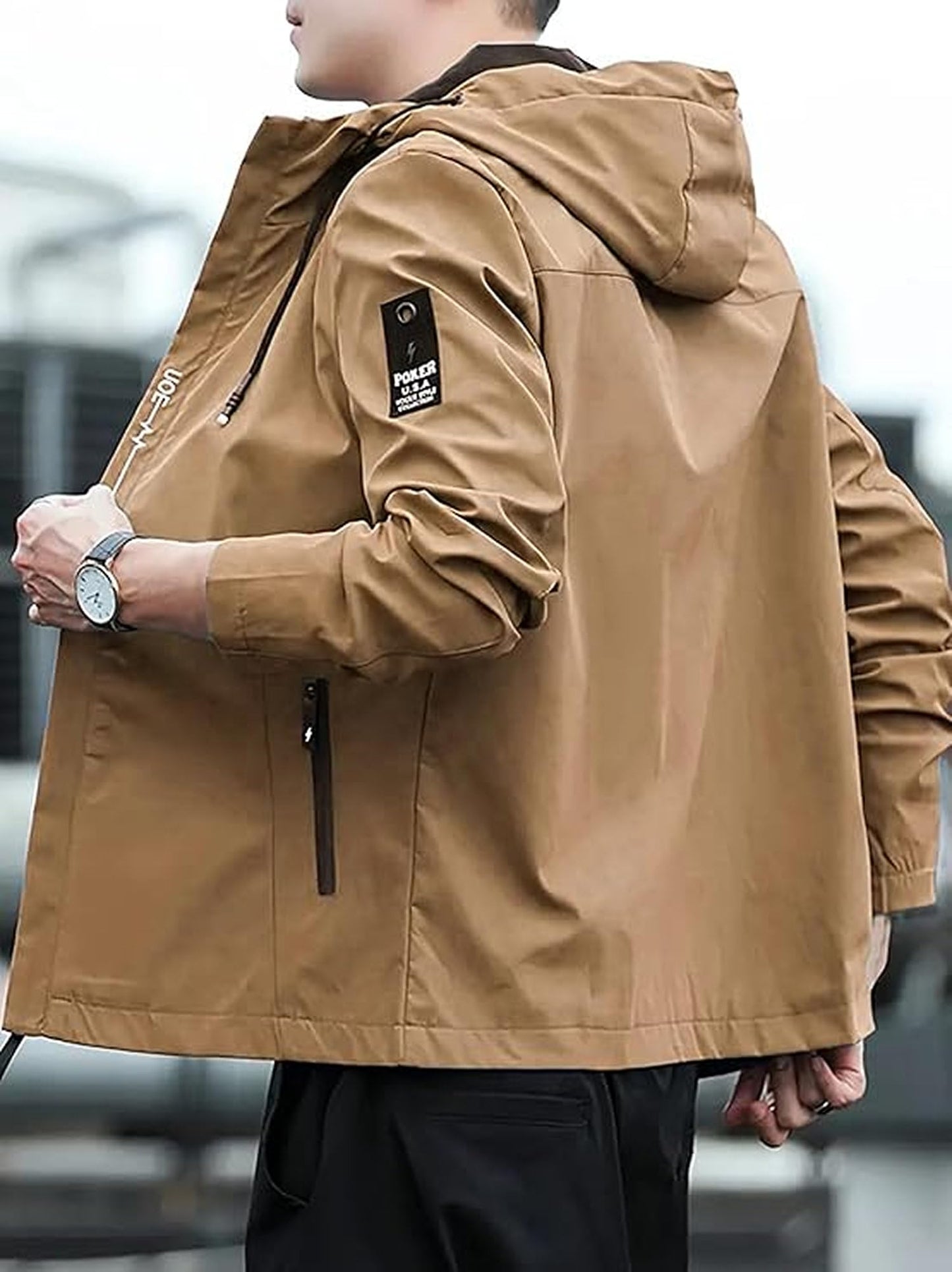 Lymio Jackets || Jacket for men || Lightweight Outwear Jacket (J-8-Khakhi-L)
