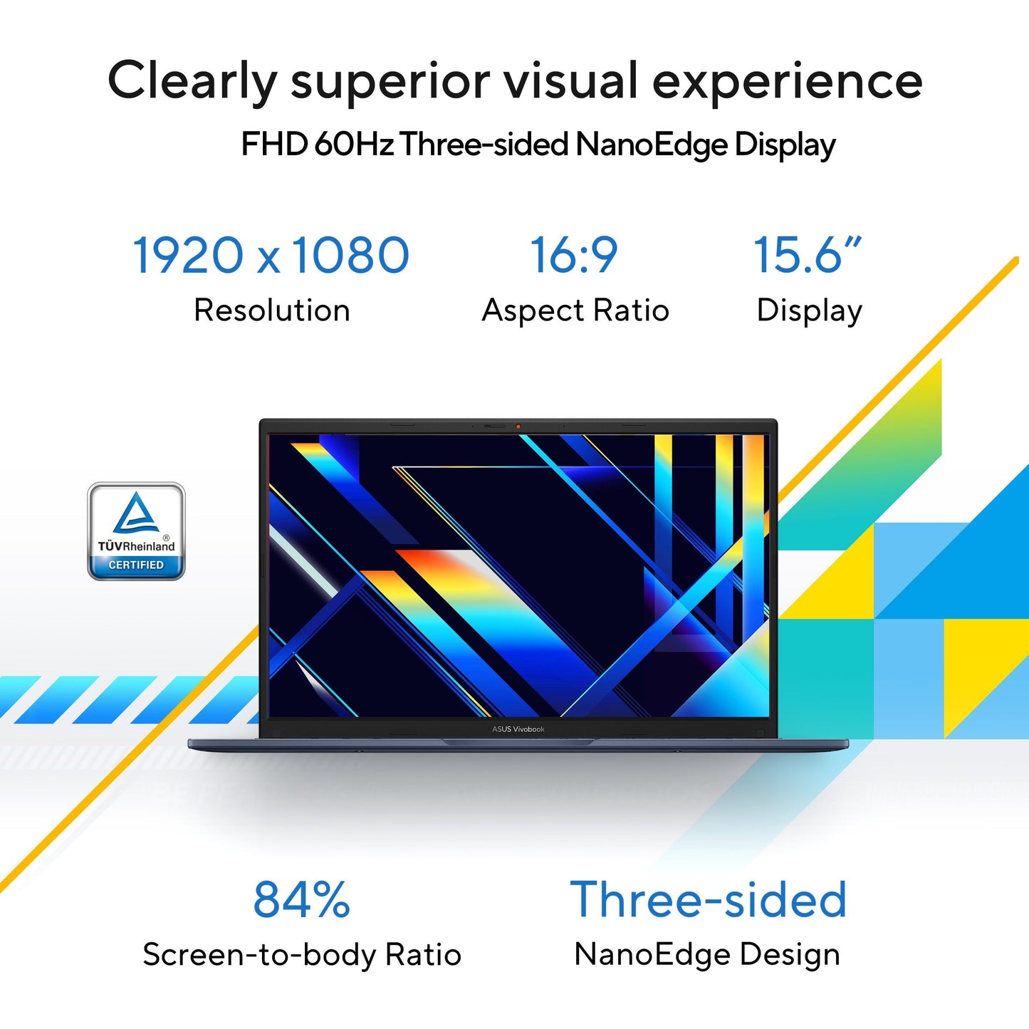 ASUS Vivobook 15, (i5 14th Gen) Intel Core 5 120U,Thin & Light Laptop (16GB RAM/512GB SSD/FHD/15.6"/60Hz/Backlit Keyboard/Windows 11/Office 2021/Quiet Blue/1.70 kg) X1504VAP-NJ2864WS