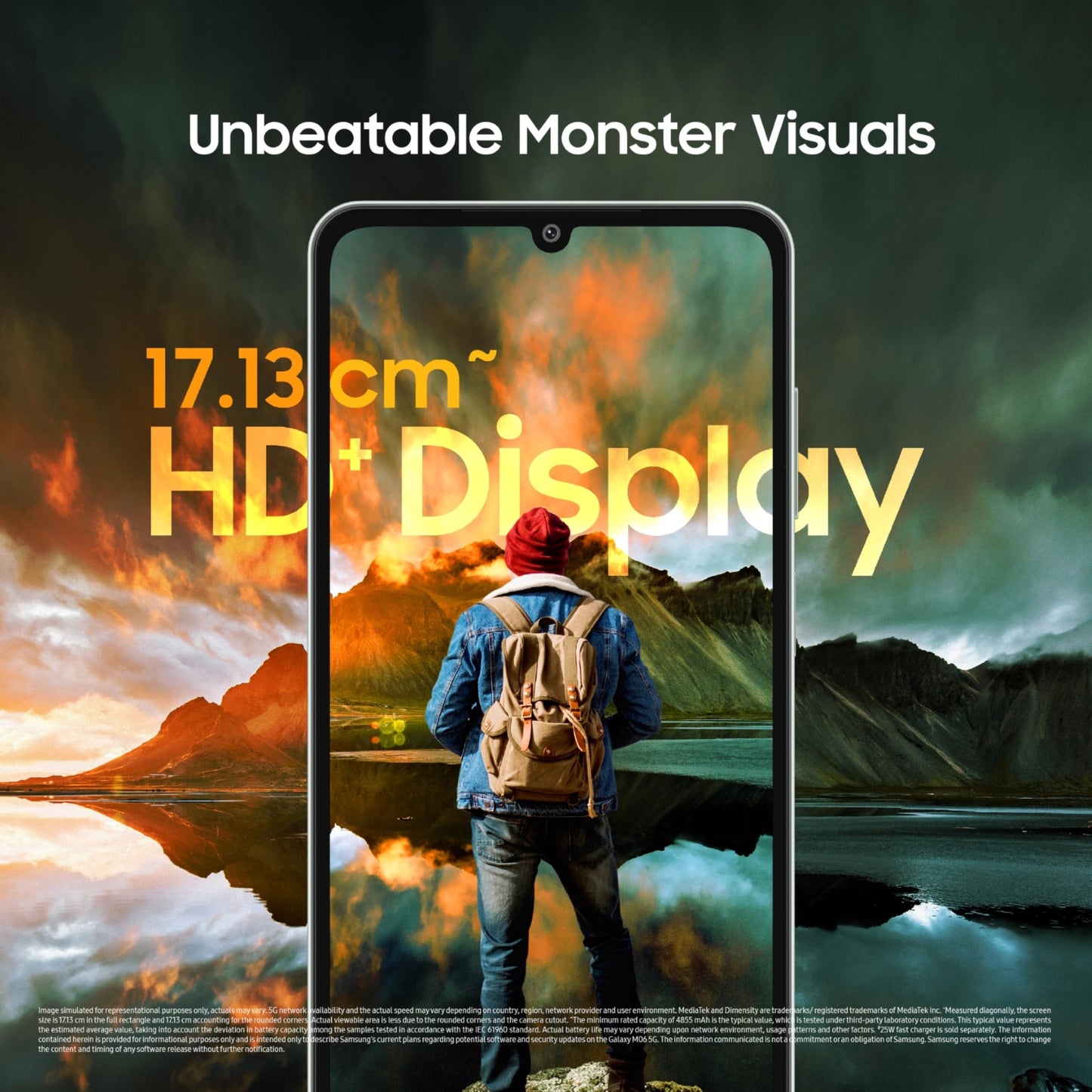 Samsung Galaxy M06 5G (Blazing Black, 4GB RAM, 64GB Storage) | MediaTek Dimensity 6300 | AnTuTu Score 422K+ | 12 5G Bands | 25W Fast Charging | 4 Gen of OS Upgrades | Without Charger