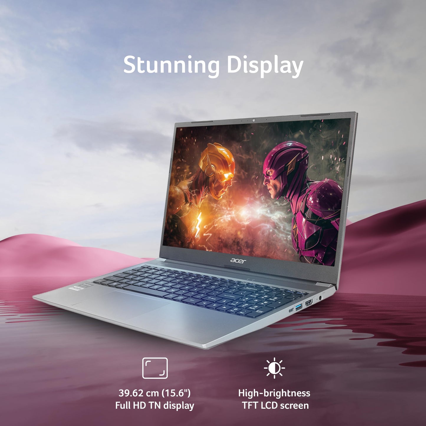 Acer Aspire Lite, Intel Core i5 13th Gen - 1334U, 16GB RAM, 512GB SSD, Full HD 15.6"/39.62 cm, Windows 11 Home, MS Office, Steel Gray, 1.59 KG, AL15-53, Metal Body, Thin and Light Premium Laptop