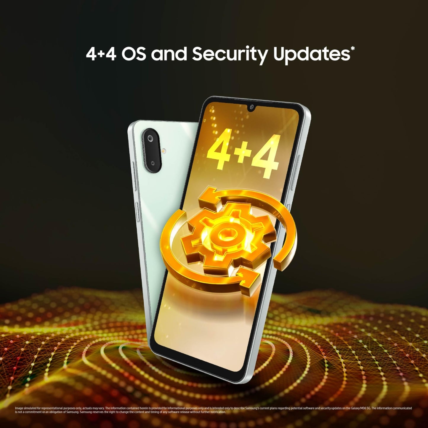 Samsung Galaxy M06 5G (Blazing Black, 4GB RAM, 64GB Storage) | MediaTek Dimensity 6300 | AnTuTu Score 422K+ | 12 5G Bands | 25W Fast Charging | 4 Gen of OS Upgrades | Without Charger