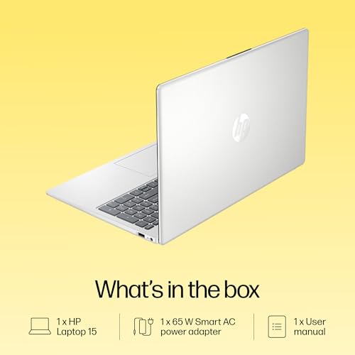 HP 15, AMD Ryzen 5 7520U, 16GB DDR5, 512GB SSD, (Win 11, Office 21, Silver, 1.59kg), Anti-Glare, Micro-Edge, 15.6-inch(39.6cm), FHD Laptop, AMD Radeon Graphics, 1080p FHD Camera, Backlit KB, fc0690au
