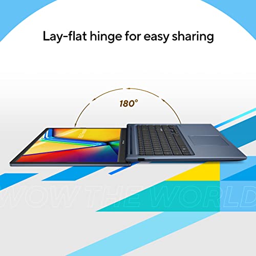ASUS Vivobook 15, (i5 14th Gen) Intel Core 5 120U,Thin & Light Laptop (16GB RAM/512GB SSD/FHD/15.6"/60Hz/Backlit Keyboard/Windows 11/Office 2021/Quiet Blue/1.70 kg) X1504VAP-NJ2864WS