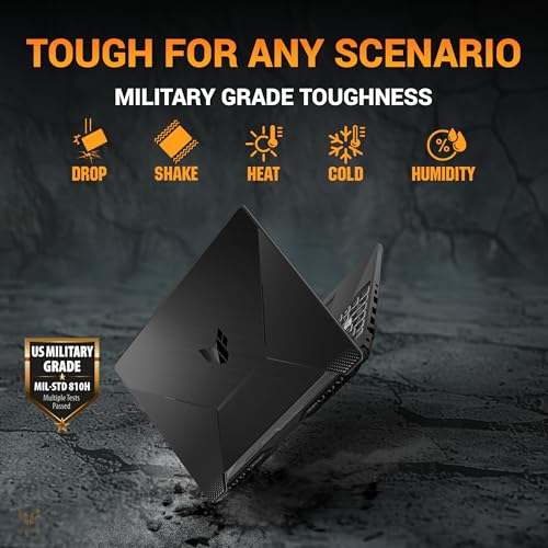 ASUS TUF A15 (2025), AMD Ryzen 7 7445HS, Gaming Laptop(RTX 3050,75W TGP,16GB DDR5(Upgradeable Upto 64GB )512GB SSD,FHD,15.6",144Hz,RGB Keyboard,48Whrs,Windows 11,Graphite Black,2.3 Kg) FA506NCG-HN199W