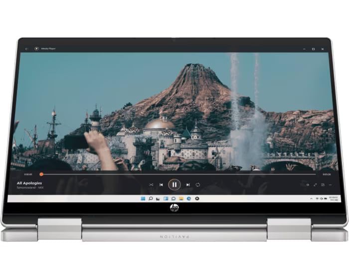 HP Pavilion x360, 13th Gen Intel Core i5-1335U (16GB DDR4, 512GB SSD) Touchscreen, 14"/35.6cm, FHD, Win 11, Office 21, Silver, 1.51kg, ek1074tu/1148tu, Iris Xe, FPR, 5MP Camera, Backlit KB Laptop