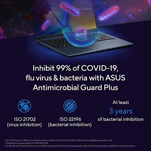 ASUS Vivobook 15, (i5 14th Gen) Intel Core 5 120U,Thin & Light Laptop (16GB RAM/512GB SSD/FHD/15.6"/60Hz/Backlit Keyboard/Windows 11/Office 2021/Quiet Blue/1.70 kg) X1504VAP-NJ2864WS
