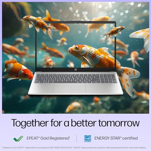 HP 15, 13th Gen Intel Core i3-1315U (12GB DDR4, 512GB SSD) FHD, Anti-Glare, Micro-Edge, 15.6''/39.6cm, Win11, M365 Basic(1yr)* Office24, Silver, 1.59kg, fd0573TU, FHD Camera w/Shutter Laptop