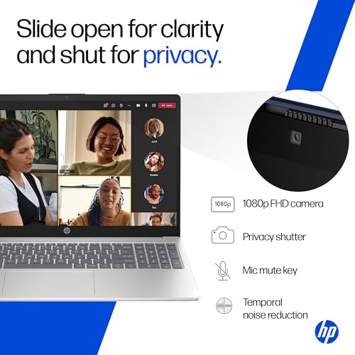 HP 15, Intel Ultra 5 125H, 12 Tops (16GB DDR5, 512GB SSD) FHD, IPS, 15.6''/39.6cm, Win11, M365 Basic(1yr)* Office24, Silver, 1.65kg, fd1254TU, Intel Graphics, FHD Camera w/Shutter, AI Powered Laptop