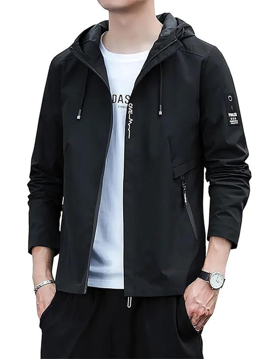Lymio Jackets || Jacket for men || Lightweight Outwear Jacket (J-7-Black-L)