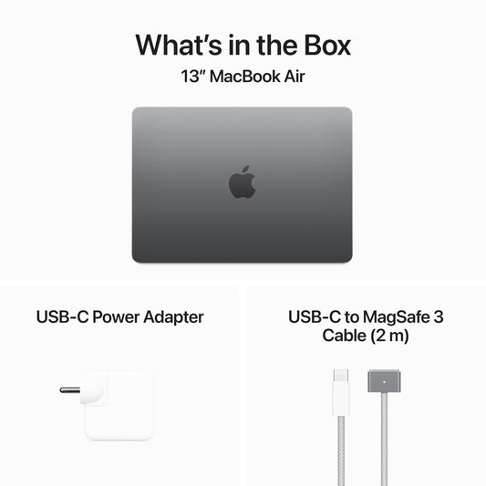 Apple 2024 MacBook Air (13-inch, Apple M3 chip with 8‑core CPU and 10‑core GPU, 24GB Unified Memory, 512GB) - Space Gray