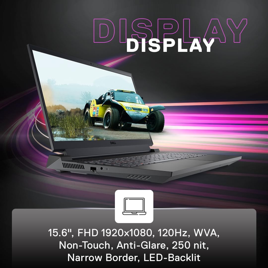 Dell SmartChoice G15-5530, Intel Core i5 13th Gen - 13450HX, NVIDIA RTX 3050-6GB, 16GB RAM, 1TB SSD, FHD 15.6"/39.62 cm, Windows 11, MS Office 21, Dark Shadow Grey, 2.65Kg Gaming Laptop