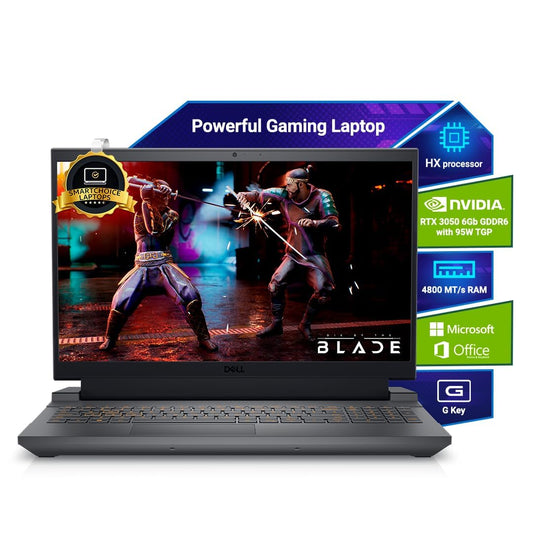 Dell SmartChoice G15-5530, Intel Core i5 13th Gen - 13450HX, NVIDIA RTX 3050-6GB, 16GB RAM, 1TB SSD, FHD 15.6"/39.62 cm, Windows 11, MS Office 21, Dark Shadow Grey, 2.65Kg Gaming Laptop