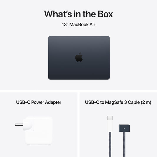 Apple 2025 MacBook Air (13-inch, Apple M4 chip with 10-core CPU and 10-core GPU, 24GB Unified Memory, 512GB) - Midnight