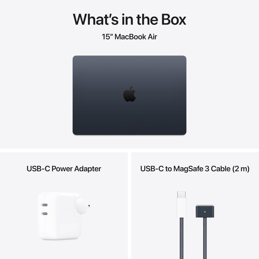 Apple 2025 MacBook Air (15-inch, Apple M4 chip with 10-core CPU and 10-core GPU, 16GB Unified Memory, 256GB) - Midnight
