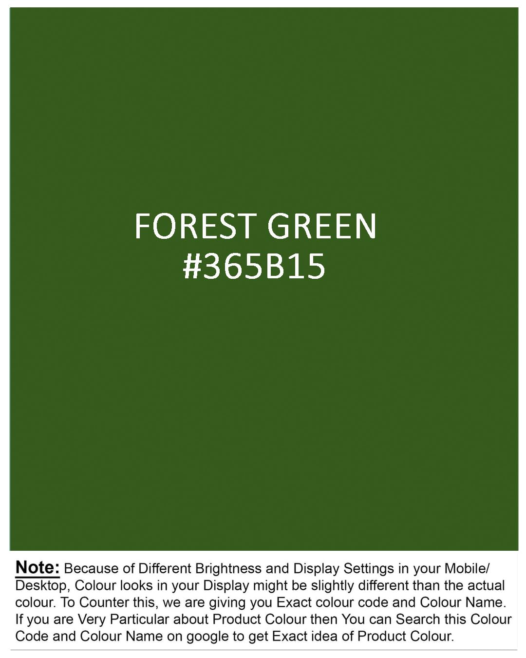 CB-COLEBROOK Men Regular Fit Solid Spread Collar Casual Shirt (Large, Forest Green)