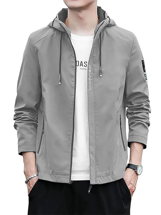 Lymio Jackets || Jacket for men || Lightweight Outwear Jacket (J-9-Grey-L)