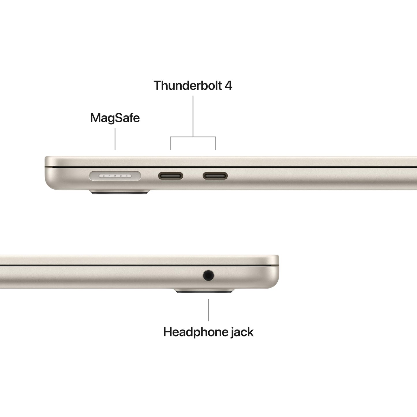 Apple 2025 MacBook Air (13-inch, Apple M4 chip with 10-core CPU and 10-core GPU, 16GB Unified Memory, 512GB) - Starlight