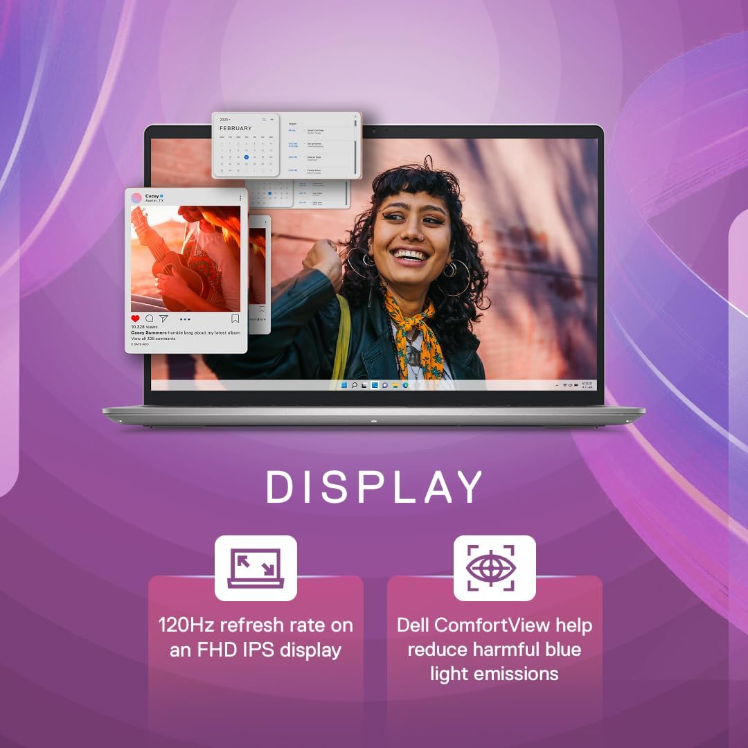 Dell 15 Intel Core i5 13th Gen - 1334U, 16GB DDR4 RAM, 512GB SSD, FHD 15.6"/39.62 cm, Windows 11, MSO'21, Grey, 1.66kg, 120Hz 250 nits Display, 15 Month McAfee, Thin & Light Laptop