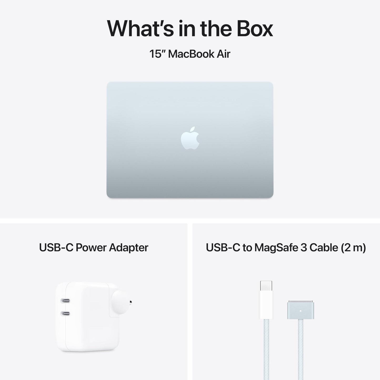 Apple 2025 MacBook Air (15-inch, Apple M4 chip with 10-core CPU and 10-core GPU, 16GB Unified Memory, 256GB) - Sky Blue