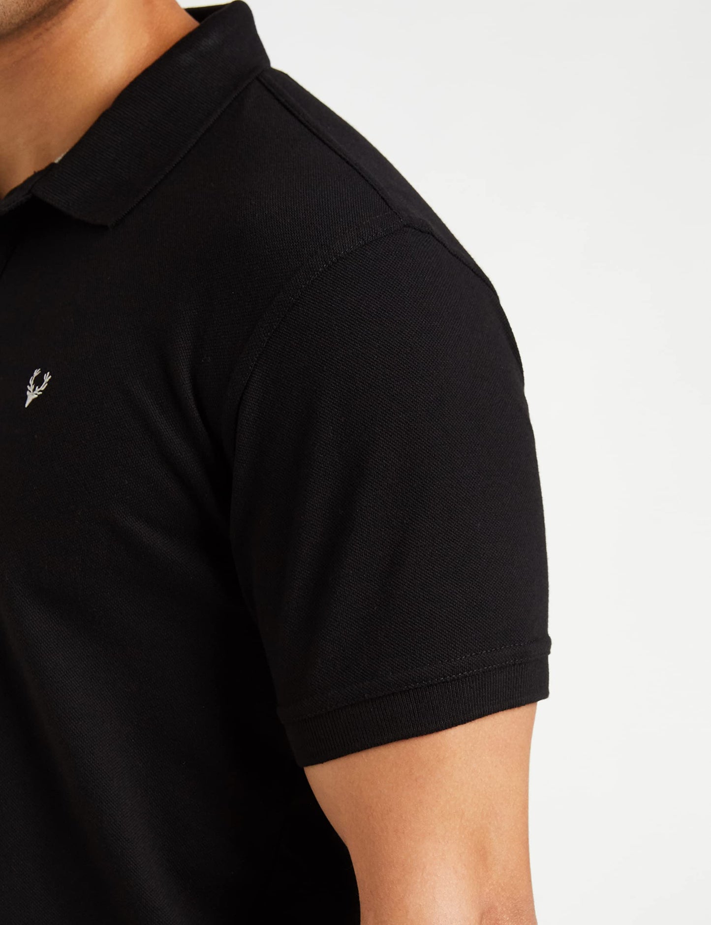 Allen Solly Men's Plain Regular Fit Cotton Polo (AMKP317G04249_Jet Black_Medium)