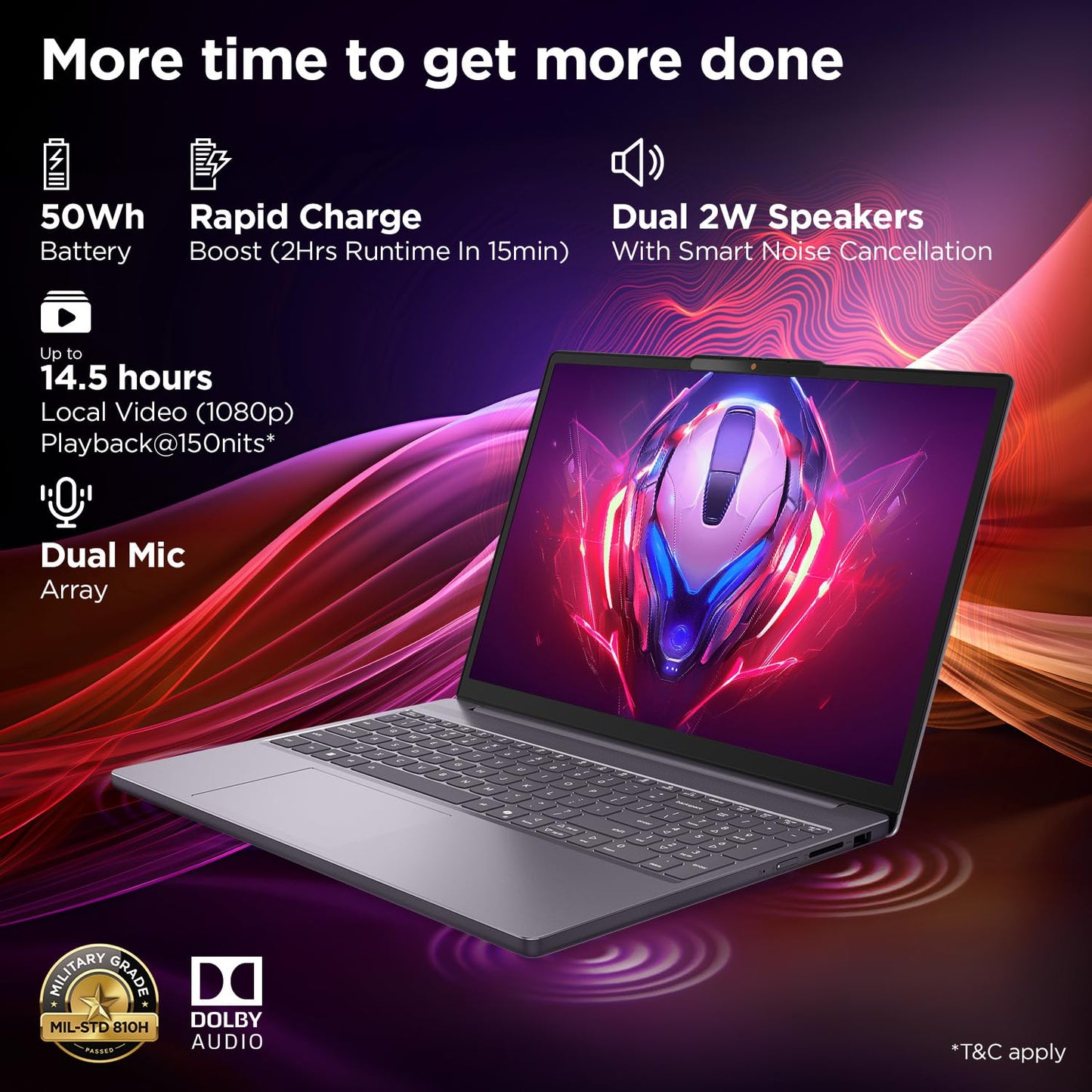 Lenovo Smartchoice Ideapad Slim 3 13Th Gen Intel Core I7-13620H 15.3 Inch(38.8Cm) WUXGA IPS Laptop(16GB RAM/512GB SSD/Windows 11/Office Home 2024/Backlit Keyboard/1Yr ADP Free/Grey/1.6Kg),83K100CJIN