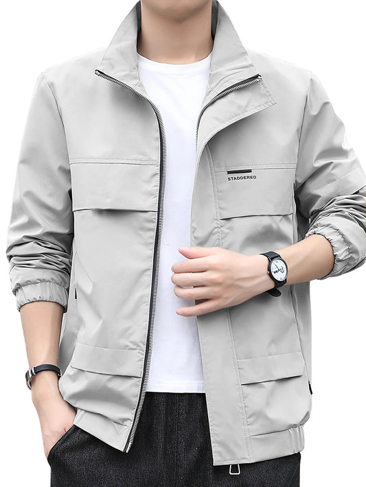 Lymio Jackets || Jacket for men || Lightweight Outwear Jacket (J-11-Grey-XL)