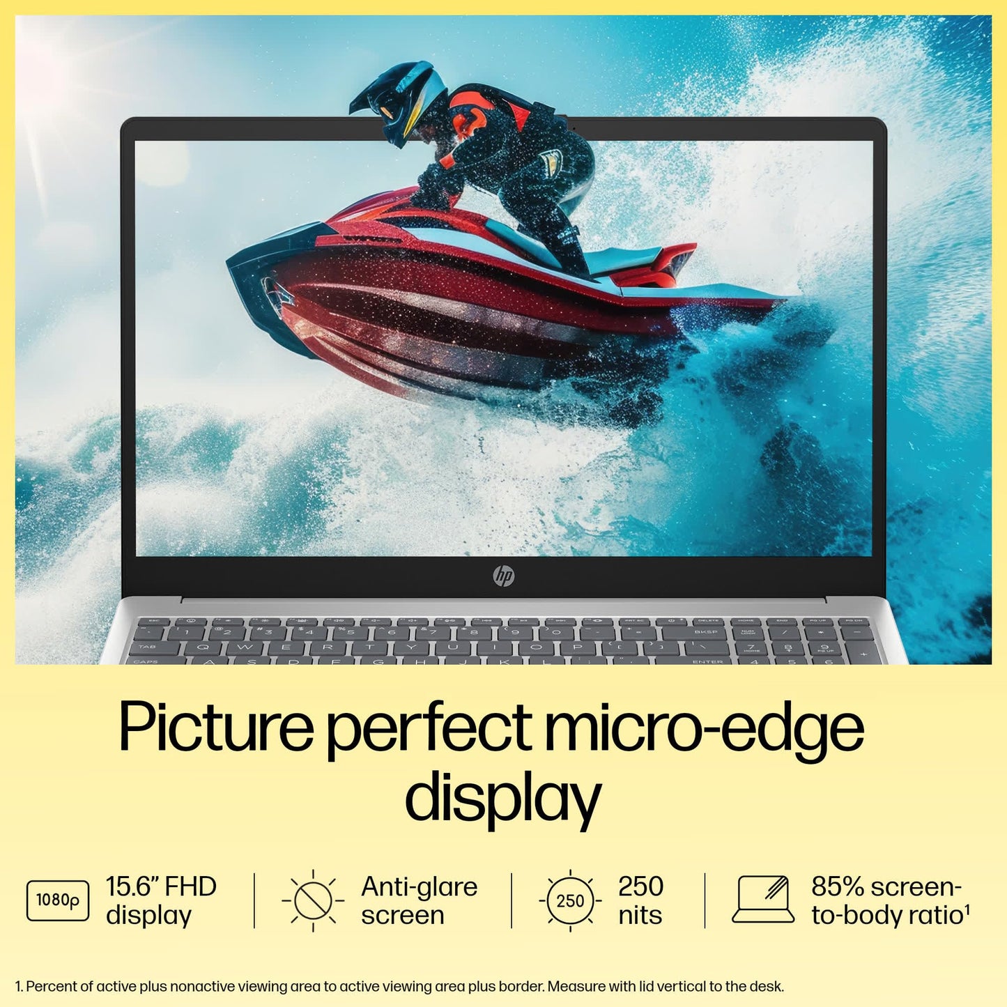 HP 15, AMD Ryzen 5 7520U, 16GB DDR5, 512GB SSD, (Win 11, Office 21, Silver, 1.59kg), Anti-Glare, Micro-Edge, 15.6-inch(39.6cm), FHD Laptop, AMD Radeon Graphics, 1080p FHD Camera, Backlit KB, fc0690au