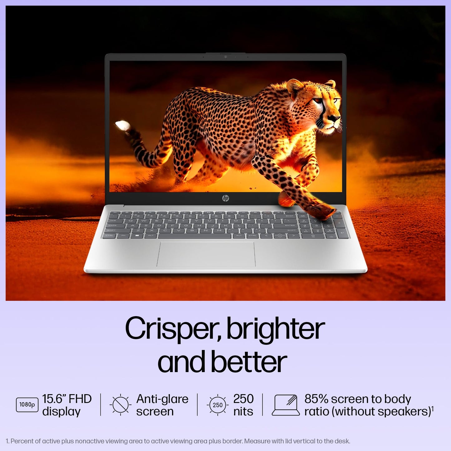 HP 15, 13th Gen Intel Core i3-1315U (12GB DDR4, 512GB SSD) FHD, Anti-Glare, Micro-Edge, 15.6''/39.6cm, Win11, M365 Basic(1yr)* Office24, Silver, 1.59kg, fd0573TU, FHD Camera w/Shutter Laptop