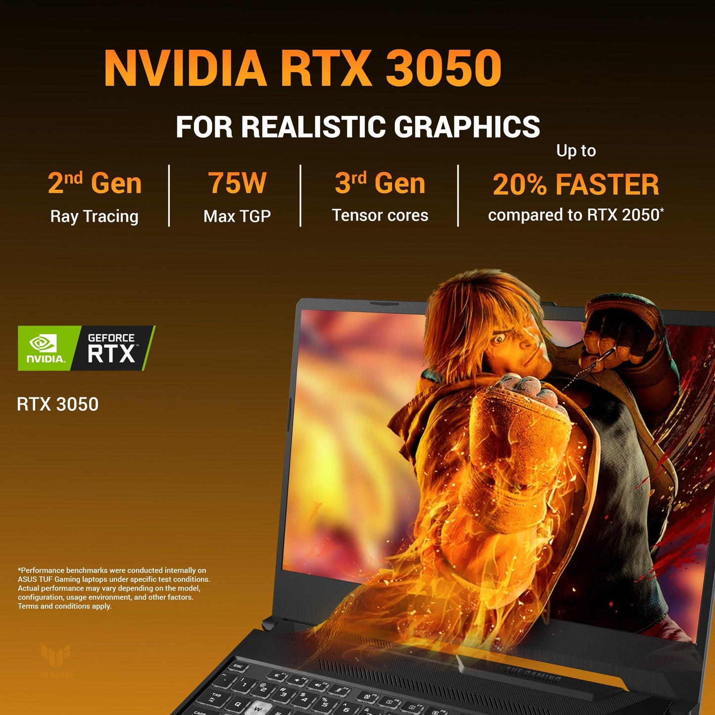 ASUS TUF A15 (2025), AMD Ryzen 7 7445HS, Gaming Laptop(RTX 3050,75W TGP,16GB DDR5(Upgradeable Upto 64GB )512GB SSD,FHD,15.6",144Hz,RGB Keyboard,48Whrs,Windows 11,Graphite Black,2.3 Kg) FA506NCG-HN199W