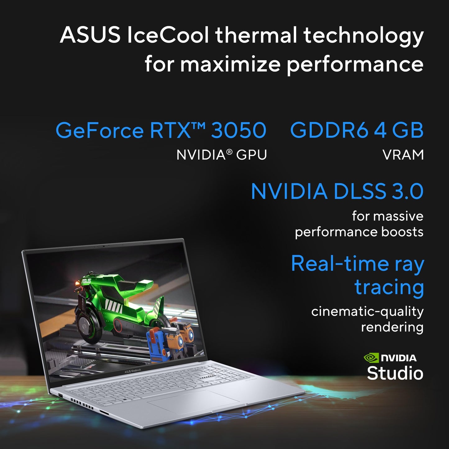 ASUS Vivobook 16X,Smartchoice,Intel Core i7-13620H,Creator/Gaming Laptop(RTX 3050-4GB/16GB RAM/512GB SSD/FHD+/16"/144Hz/M365 Basic (1Year)*/Office Home 2024/Cool Silver/1.8 Kg) K3605VC-RP492WS