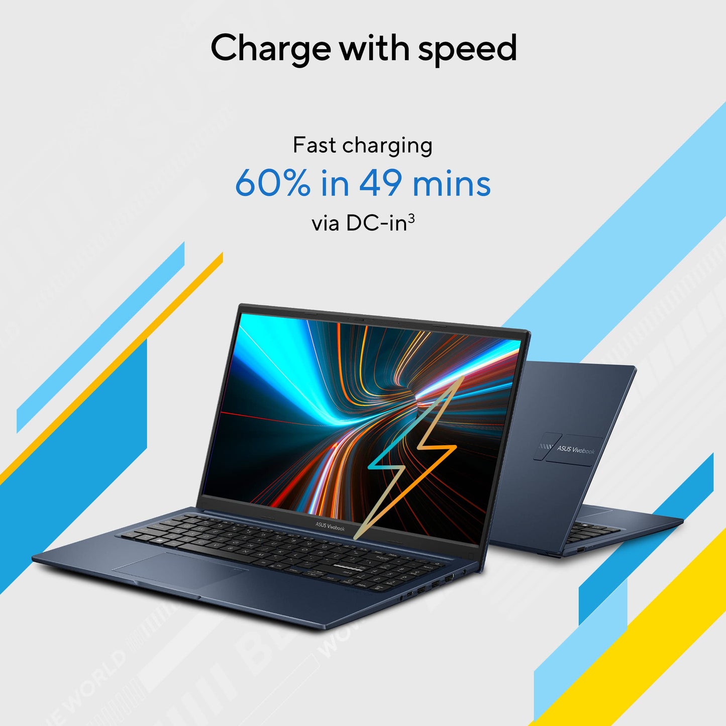 ASUS Vivobook 15, (i5 14th Gen) Intel Core 5 120U,Thin & Light Laptop (16GB RAM/512GB SSD/FHD/15.6"/60Hz/Backlit Keyboard/Windows 11/Office 2021/Quiet Blue/1.70 kg) X1504VAP-NJ2864WS