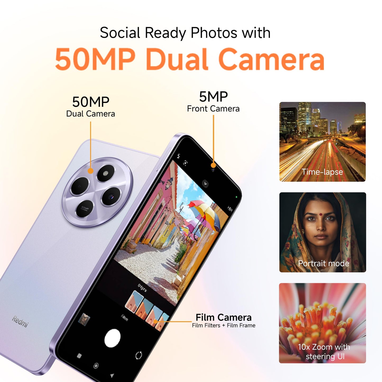 Redmi A4 5G (Starry Black, 6GB RAM, 128GB Storage) | Segment Largest 6.88in 120Hz | 50MP Dual Camera | 18W Fast Charging | Charger in The Box