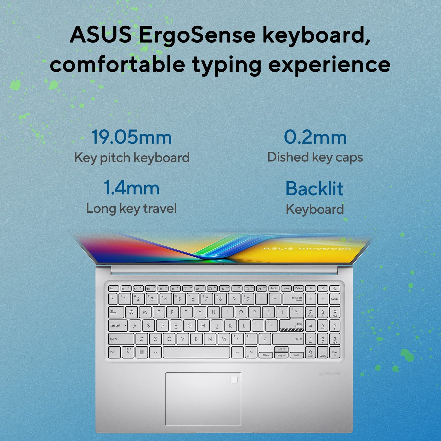 ASUS Vivobook 15, Intel Core i7 13th Gen 13620H, 16GB RAM, 512GB SSD, FHD 15.6", Windows 11, Office Home 2024, Cool Silver, 1.70kg, X1502VA-BQ837WS, Intel UHD iGPU, M365 Basic (1Year)* Laptop